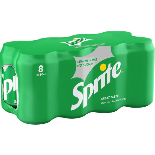 Sprite Can Zero 330 ml (Pack of 8)