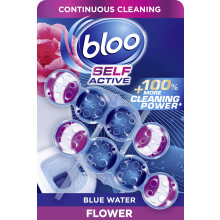 Bloo Self Active Toilet Rim Block & Bowl Cleaner, Flower, Pack of 2