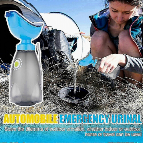 SZW-Road trip urinal for women - compact urination device with splash guard, blue 1