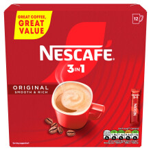 Nescafé 3in1 Original Coffee Sachets 12 x 16g | Pack of 1