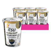 itsu teriyaki ramen instant noodles & broth pot 64g | Instant Noodles Snack Multipack | Quick-to-Make Snack | Gluten free | Vegan | Pack of 6