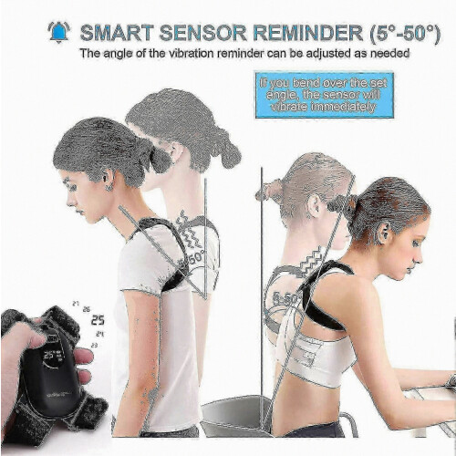 Smart Posture Corrector Brace with Vibration Reminder, Adjustable Back Support 1