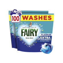 Fairy Non Bio Platinum Washing Liquid Pods, 100 Washes
