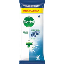 Dettol Cleansing Surface Biodegradable Wipes, No Odour (6 x 126) 756