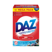 Daz Washing Powder 125 Washes, Family Pack Laundry Detergent