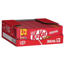 KitKat 2 Finger Milk Chocolate Biscuit Bars – 8 Pack (8 x 20.7 g) | Crisp Wafer Fingers Coated in Smooth Great for Sharing or Everyday Snacking - It
