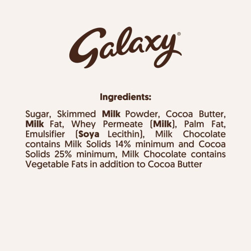 Galaxy Galaxy Smooth Milk Chocolate Extra Large Vegetarian Sharing Block 360g 2