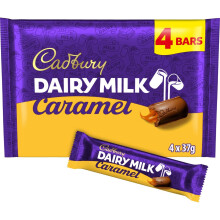 Cadbury Dairy Milk Caramel Chocolate Bars, 4 x 37 g (Pack of 1)