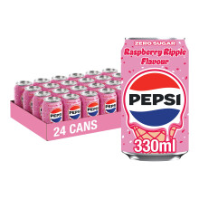 Pepsi Raspberry Ripple Ice Cream Flavour Cola | 330ml Can | 24 Pack