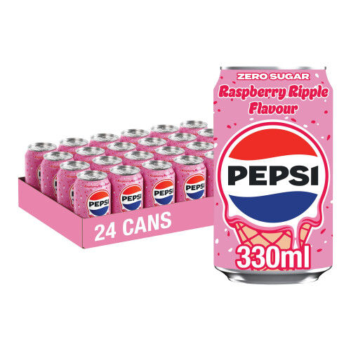 Pepsi Pepsi Raspberry Ripple Ice Cream Flavour Cola | 330ml Can | 24 Pack