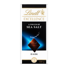 Lindt Excellence Touch of Sea Salt Dark Chocolate Bar, 100g