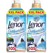 Lenor Outdoorable Fabric Conditioner 105 Washes, 1.47L, Seabreeze Stroll - Fresh! As If Dried Outside (Pack of 2)