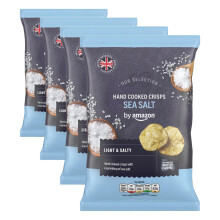 by Amazon Our Selection Hand Cooked Sea Salted Crisps, 150g (Pack of 4)