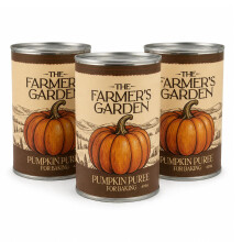 THE FARMER'S GARDEN Pumpkin Puree 3 x 425g – 100% Pure Pumpkin, Tinned Canned Pumpkin for Baking, Pumpkin Pie, Cooking & Desserts