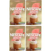 NESCAFÉ Cappuccino Unsweetened Instant Coffee Sachets x7 (Pack of 4, Total 28 Sachets)