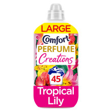 Comfort Perfume Creations Tropical Lily Fabric Conditioner Softener with Motion-Activated Fragrance Technology 100 Days of Freshness 45 washes (1.35