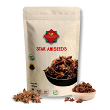 Star Anise (Badiyan) Whole Star Anise 100g - Premium Quality Natural Vegan Non-GMO - No Additives & No Preservatives