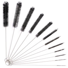 Vicloon 12 Pcs Long Cleaning Brush Set, Tube & Kettle Spout Brush, Straw & Nylon Pipe Cleaner for Baby Bottles & More (Black)