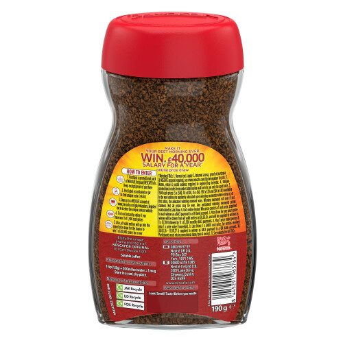 Nescafe Nescafé Original Instant Coffee 190g | Pack of 1 2
