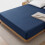 Imperial Rooms (Double (135x190cm), Navy) Satin Fitted Sheet 40cm Extra Deep Soft Stretchable Microfiber Fitted Bed Sheet 3