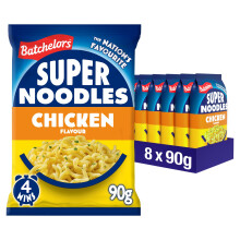 Batchelors Super Noodles Tasty Chicken Flavour, 90 g (8-Pack)