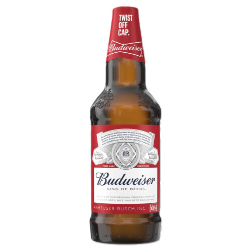 Budweiser Lager Beer Large Sharing Bottle, 23, 12 Pack 660 ml Bottles 2