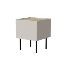 Cama Bedside table 2 pcs FELLINI 40x41x60 cashmere + oiled oak top