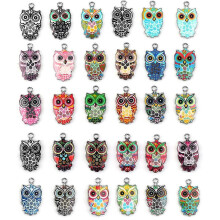 30 Pieces Owl Enamel Charms for Jewelry Making Colorful Owl Charms Metal Owl Charms Pendants Cute Animal Enamel Charms for Diy Necklace Earring Bracel
