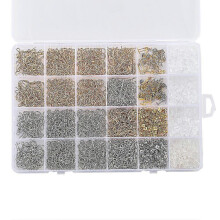 2000pcs Earring Hooks Jump Rings Earring Making Kit for Diy Earring Making Gift
