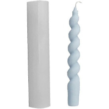 Candle Mould Wax Craft 3d Silicone Mold Pillar Twisted Shape Diy Craft Making Tool Candle Molds Epoxy Resin Molds for Candle Making (white) 1pc