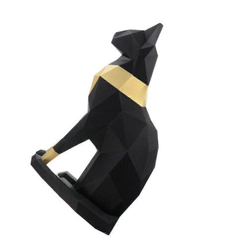 Hand Molded Decoration Egyptian Cat 3D Paper Model 2Pcs Set 2