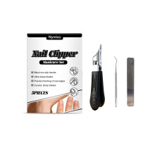 (3pieces) Nail clipper manicure set, portable and easy-to-use nail edge trimming tool that fits the nails