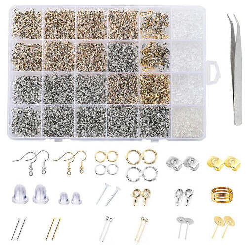 2000pcs Earring Hooks Jump Rings Earring Making Kit for Diy Earring Making Gift 1