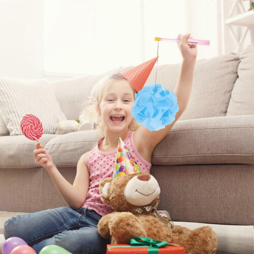 Flower Lantern DIY Puzzle Light Handheld for Kids 4Sets Assorted Colors 2