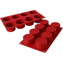 8 Even Silicone Cylindrical Cake Mold Aromatherapy Mold Candle Mold High Temperature Resistant And Easy To Clean
