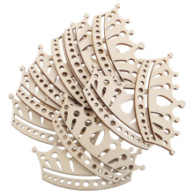 Handicrafts Toy Wooden Crown for Imaginative Play with 10Pcs DIY Wood Kit