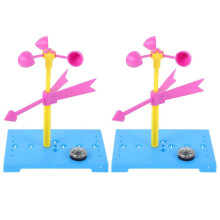 DIY Wind Vane Toy Hand-Made Anemometer Scientific Experiment for Children 2Sets