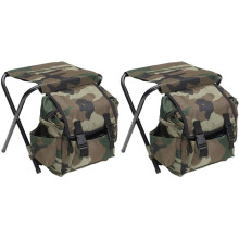 2X Backpack Cooling Chair Portable Folding Stool Light Fishing Stool Outdoor Equipment for Camping,Traveling Hiking
