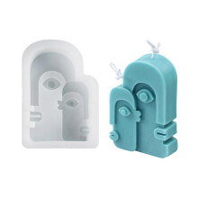 (sided abstract face) Abstract Art Human F Candle Mold, Candle Molds For Candle Making, Silicone Stereo Mold,3919
