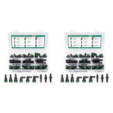 60pcs Fuel Quick Connector Set,Fuel Repair Kit Hose Release Connect Fitting SAE 7.89mm 9.49mm 9.89mm to ID 8mm