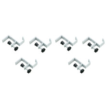 6X Non-Punched Bag Hook Desk Side Bag Hanging Tool Removable and Movable Handbag Stand White