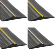 4X Universal Garage Door Bottom Threshold Seal Strip Rubber (10Ft, Black)
