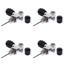 4X 5000Psi 3/4-14NPS G3/4 High Pressure Scuba Diving Tank Valve Cylinder Reducing Valve for YOKE/DIN