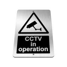 B106 CCTV in operation Metal Aluminium Plaque Sign Door Gate House Office