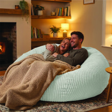 (Platinum Grey) rucomfy Jumbo Cord Goliath - Giant Indoor Bean Bag Chair for Adults