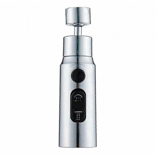 Rotating Kitchen Faucet with Multi-Function Scraper, Splash Guard & Bubble Maker Booster Extension
