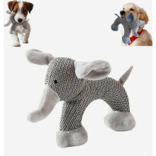 Jouet interactif pour chiens à mâchoires puissantes, peluche à mâcher en forme d'animal qui couine, en lin résistant et robuste, idéal