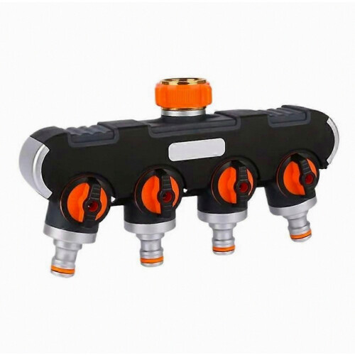 4-way Water Distributor,continuously Adjustable Water Distributor With 3/4" Quick Coupling,4-way Garden Hose,4-compartment Distributor 2