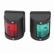 2Pcs LED Navigation Light PC Starboard Green Port Red 112.5 Beam Angle IP54 Waterproof 2NM Marine Boat Light 12V 24VDC NO.3465,zxl