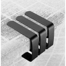4pcs Tablecloth Clips, Non-slip Triangular Stainless Steel Tablecloth Clip (black)